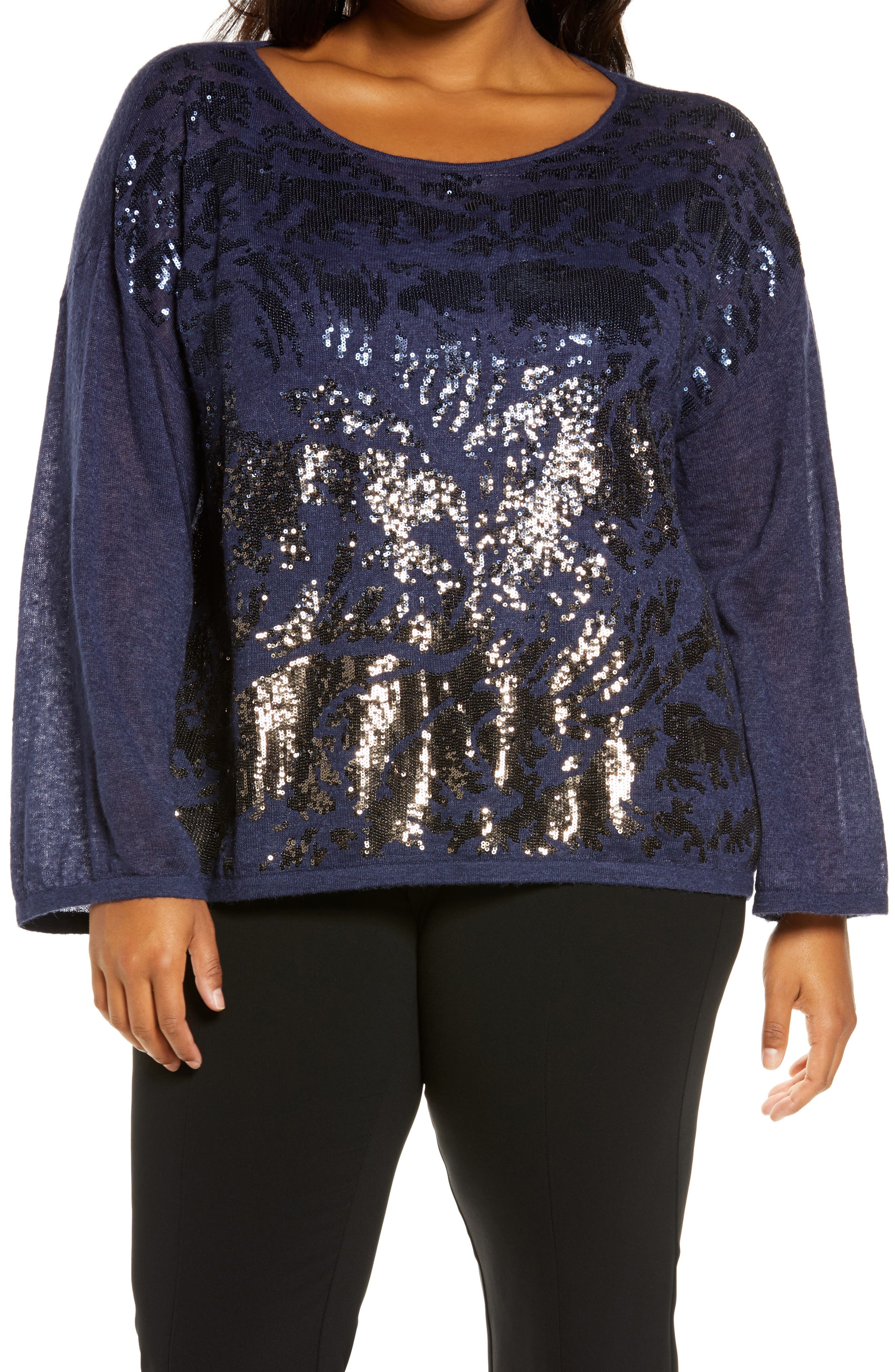 women's plus size glitter tops