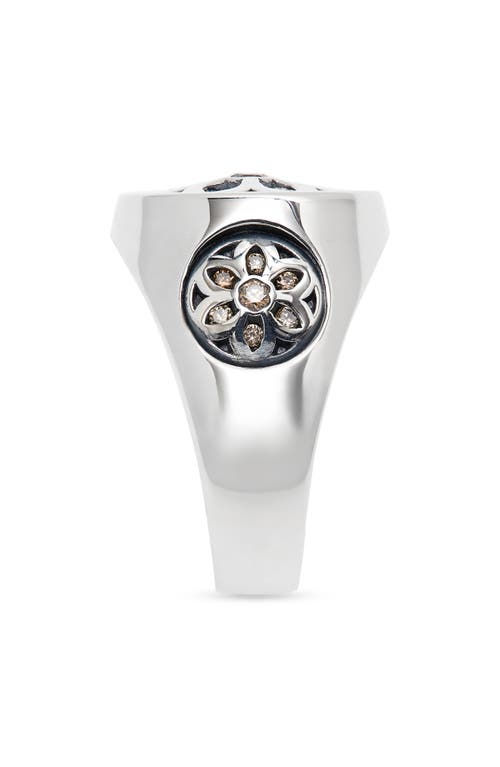 Good Art Hlywd Small Brown Diamond Club Ring In Silver