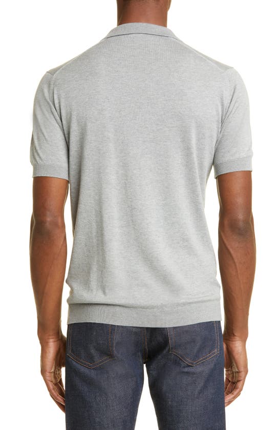 John Smedley Noah Johnny Collar Sweater Polo In Black