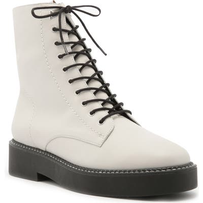 Schutz Mckenzie Lace-Up Boot- White