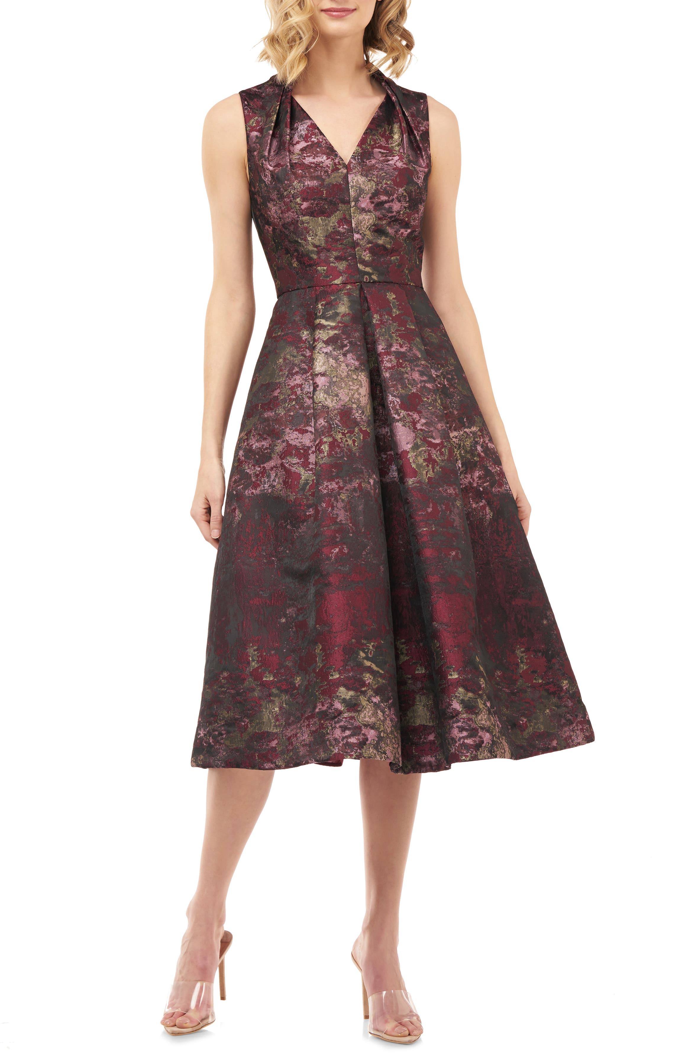 Kay Unger Lolita Abstract Jacquard Cocktail Dress | Nordstrom