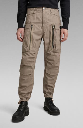 Shop G-star Relaxed Fit Tapered Cotton Cargo Pants In Turf