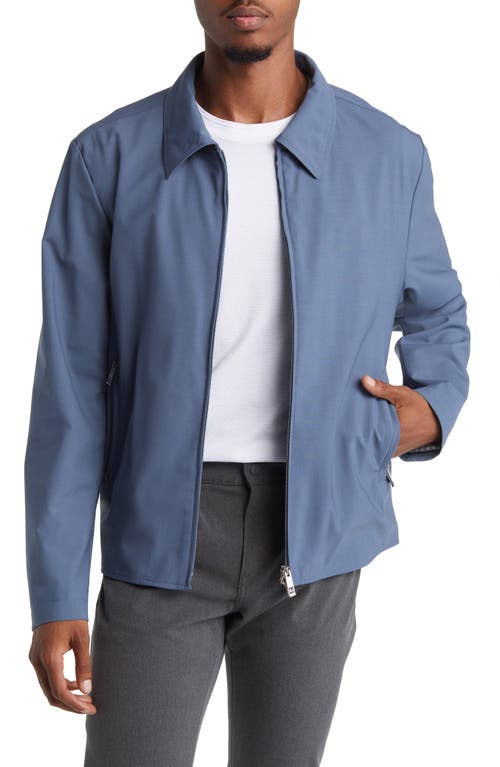 BOSS Hanry Wool Blend Jacket Open Blue at Nordstrom,