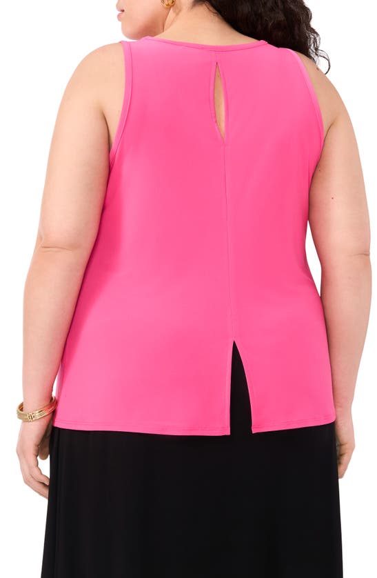 Shop Vince Camuto Back Keyhole Tank In Wildfire Pink