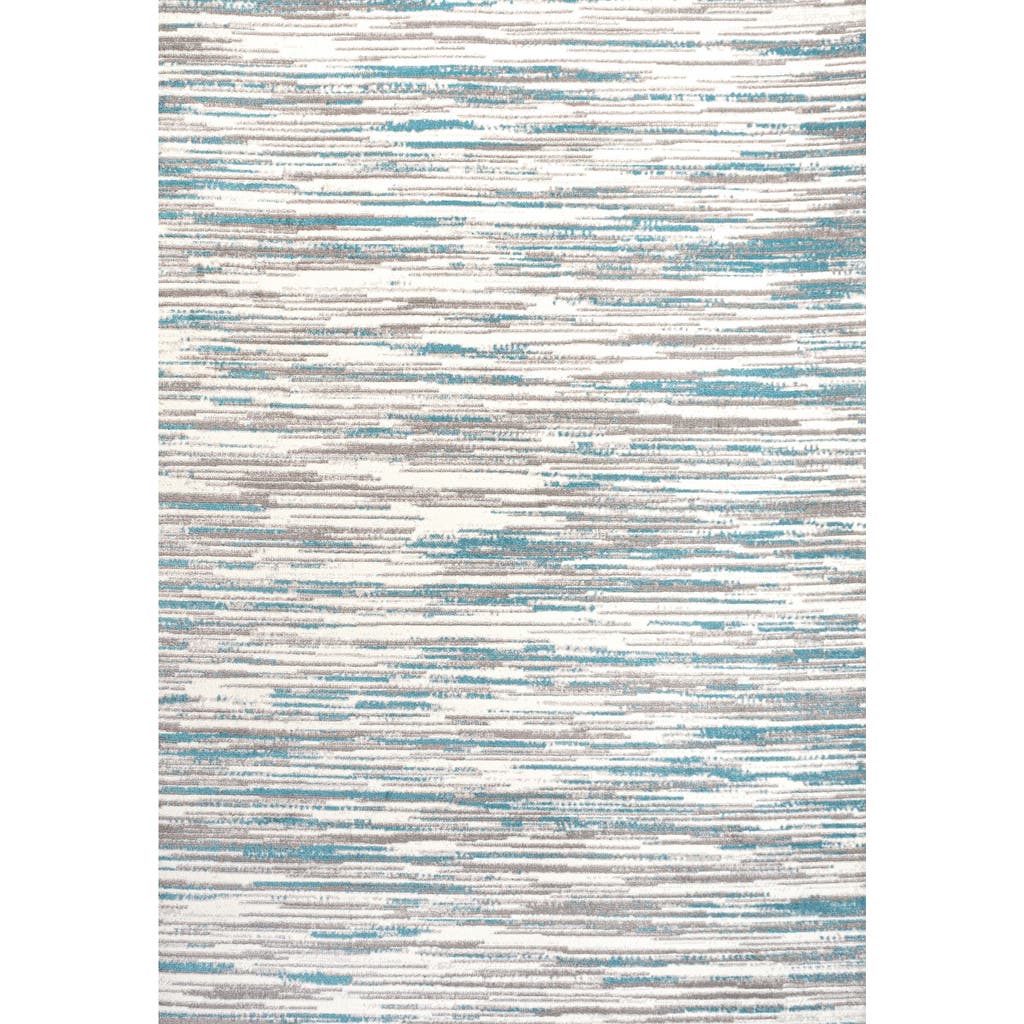 Jonathan Y Speer Abstract Linear Stripe Area Rug In Gray/blue