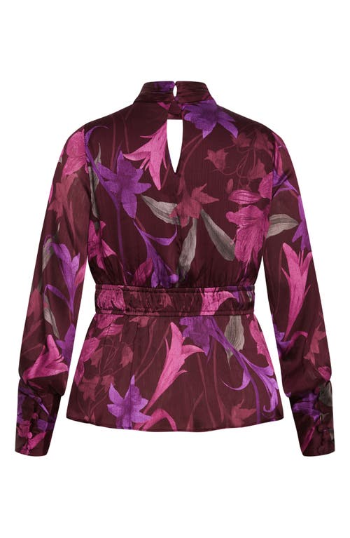 Shop City Chic Katya Print Top In Lavish Lily