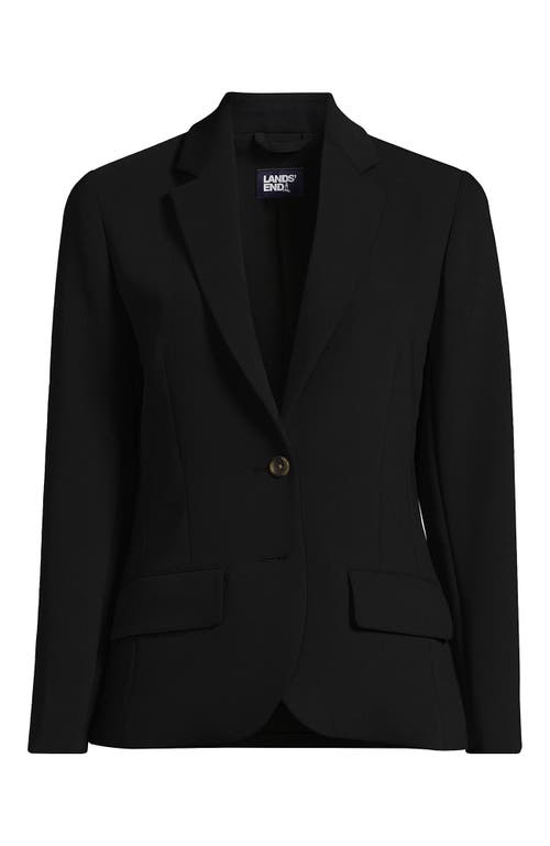 Shop Lands' End Crepe Blazer In Black