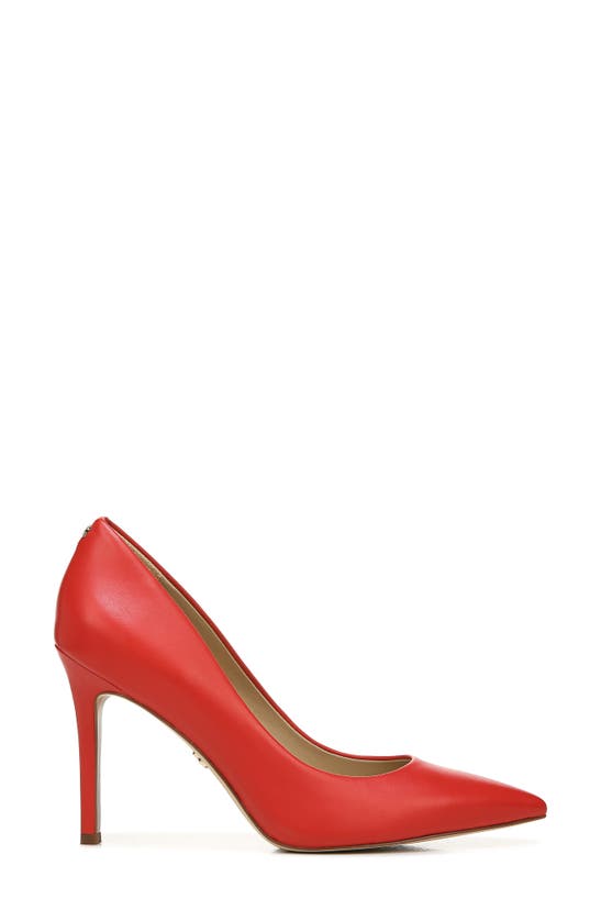 Shop Sam Edelman Hazel Pointed Toe Pump In Parisian Red