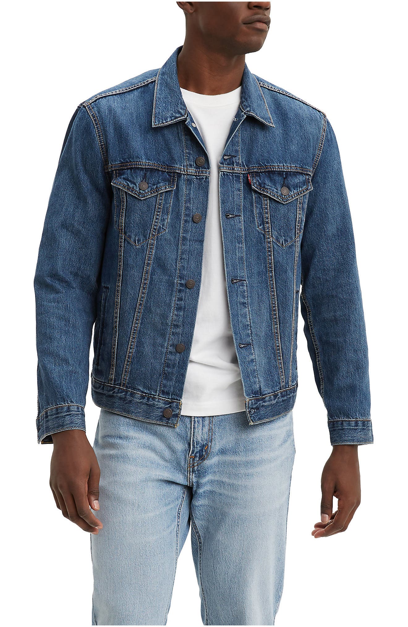 D555 Duke King Size Big Mens Denim Jacket Stone Wash Jean Jacket Outwear Coats