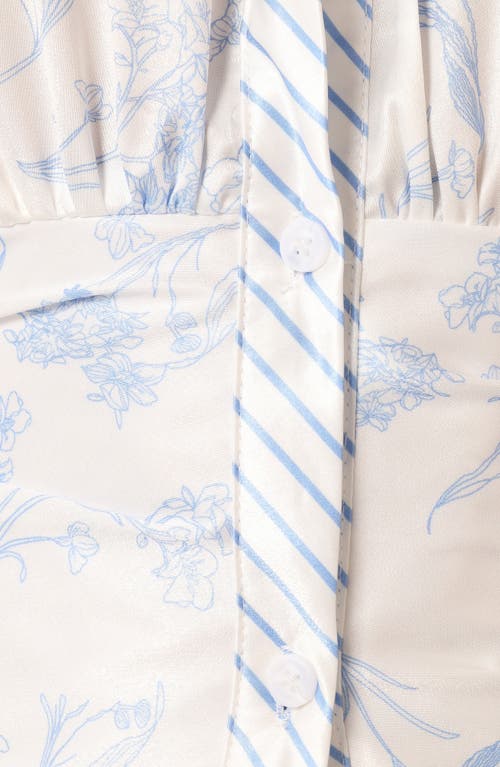 Petal And Pup Petal & Pup Leigha Floral & Stripe Shirtdress In White