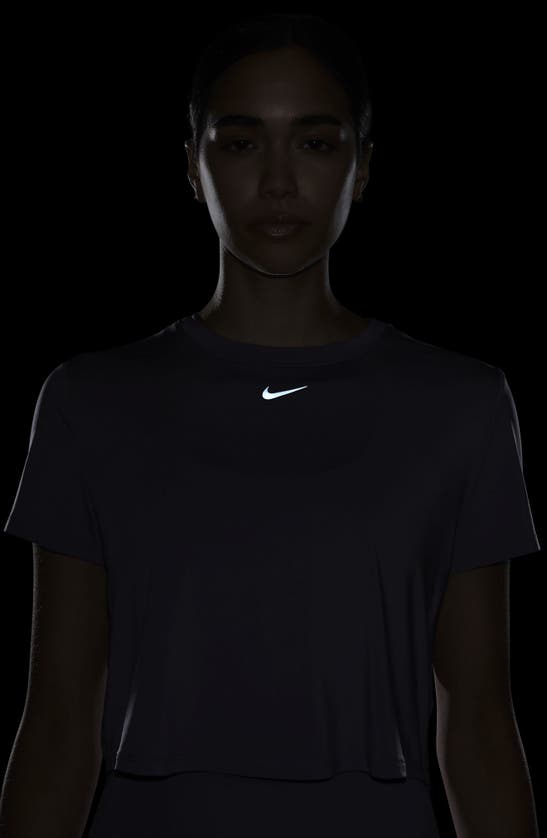 Shop Nike One Classic Dri-fit Training Crop Top In Daybreak/black
