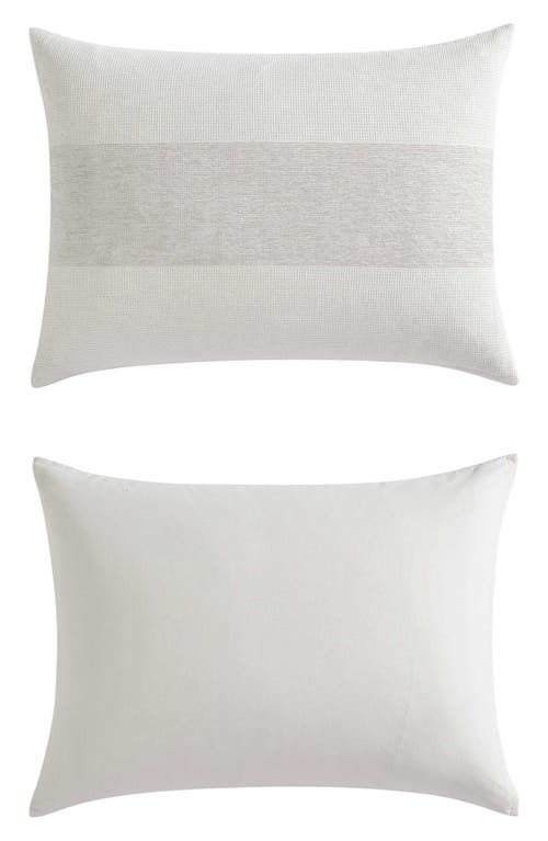 Vera Wang Chenille Waffle Stripe Duvet Set In Moonlight