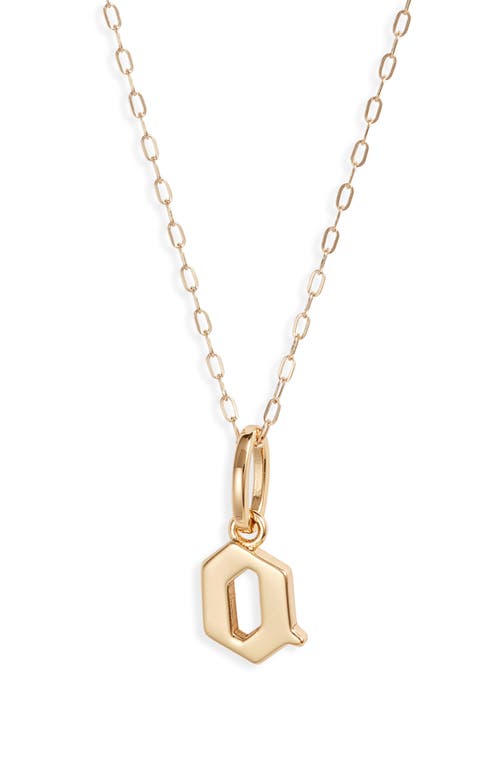 Sophie Customized Initial Pendant Necklace in Gold - O