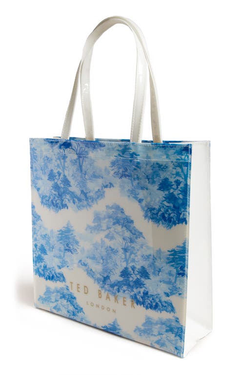 Shop Ted Baker London Roxicon Tote In White/blue Print