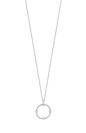 Shop Bony Levy Linea Diamond Circle Pendant Necklace In 18k White Gold