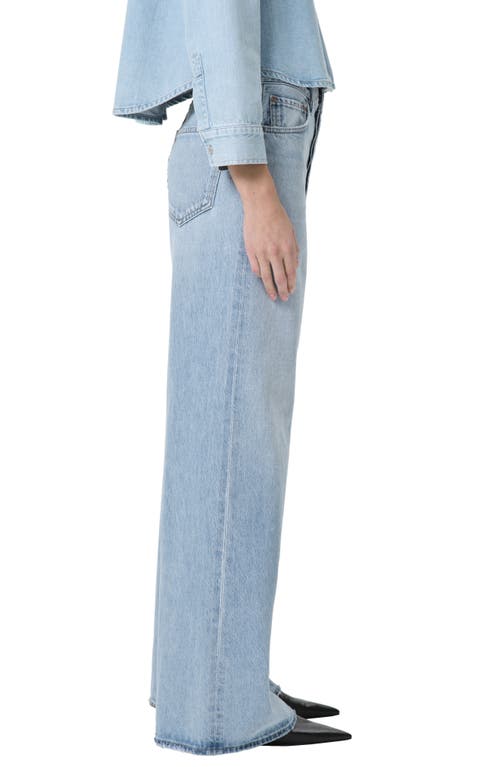 Agolde Dame High Waist Wide Leg Jeans In Conflict