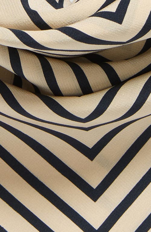 Totême Toteme Signature Logo Square Silk Scarf In Monogram Print