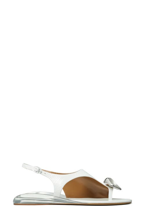 Tory Burch Patos Slingback Sandal In Bianco