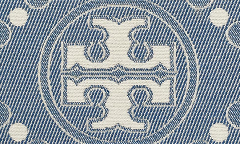 Shop Tory Burch T Monogram Denim Bifold Wallet In Blue Multi