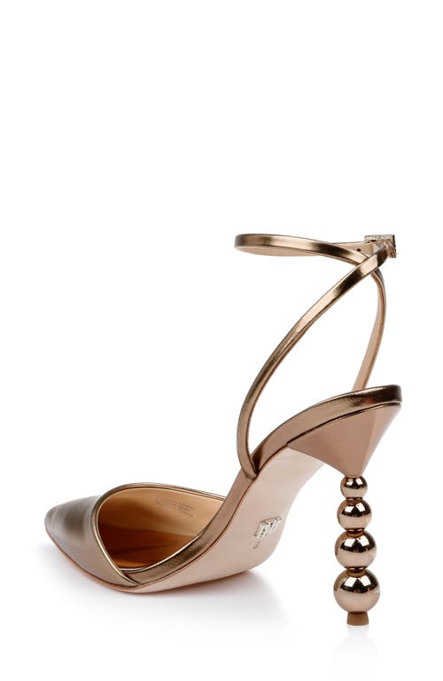 Badgley Mischka Collection Indie Ii Ankle Strap Pointed Toe Pump In Bronze
