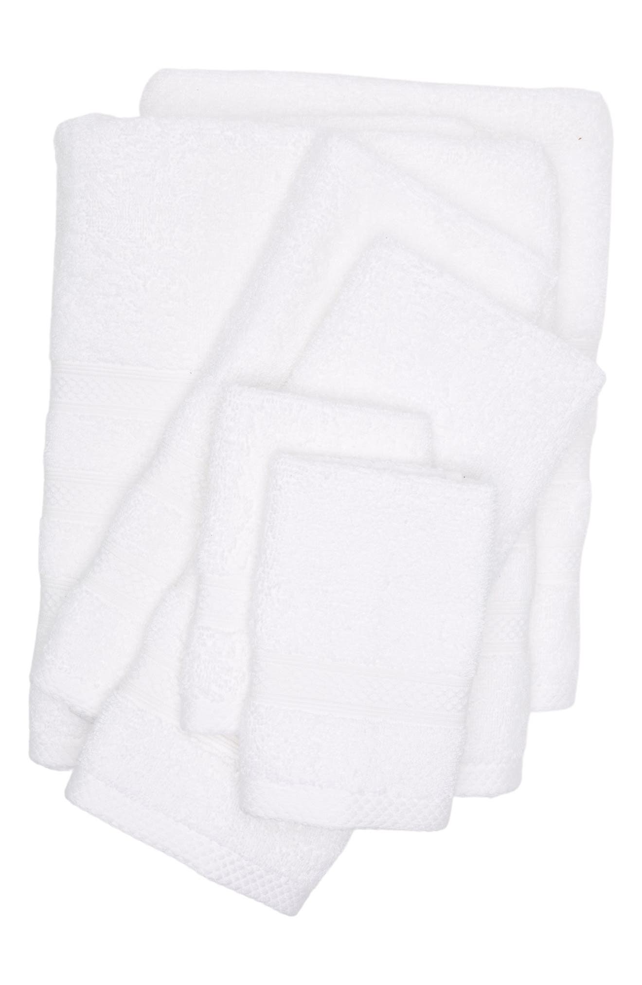 Bcbg Triple Dobby 6-piece Towel Set In White