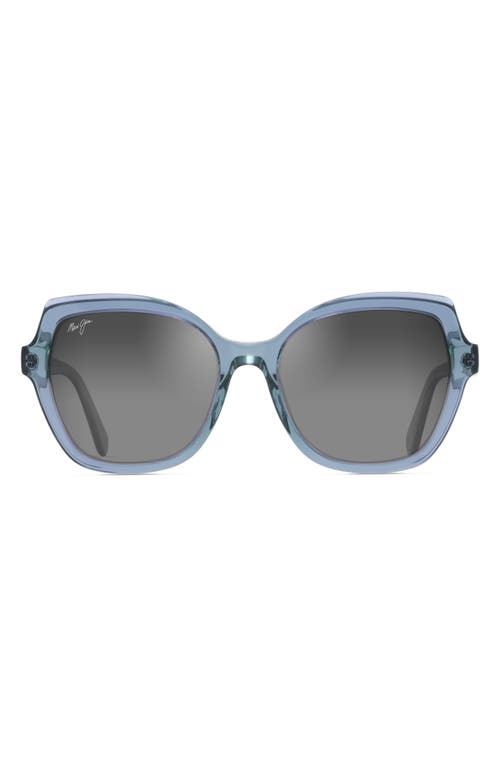Maui Jim Mamane 55mm Polarized Butterfly Sunglasses in Teal at Nordstrom