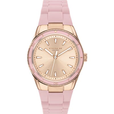 Coach Preston Silicone Strap Watch, 32mm