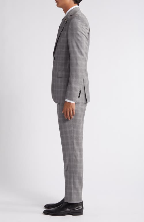 Shop Ted Baker London Jay Slim Fit Plaid Wool Suit In Light Grey