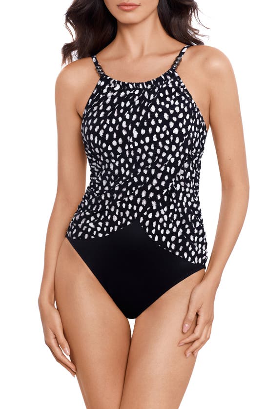 Shop Magicsuit Pebbles Lisa Underwire One-piece Swimsuit In Black/ White