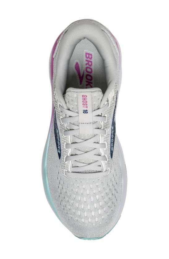 Shop Brooks Ghost 16 Running Shoe In White/ Grey/ Estate Blue