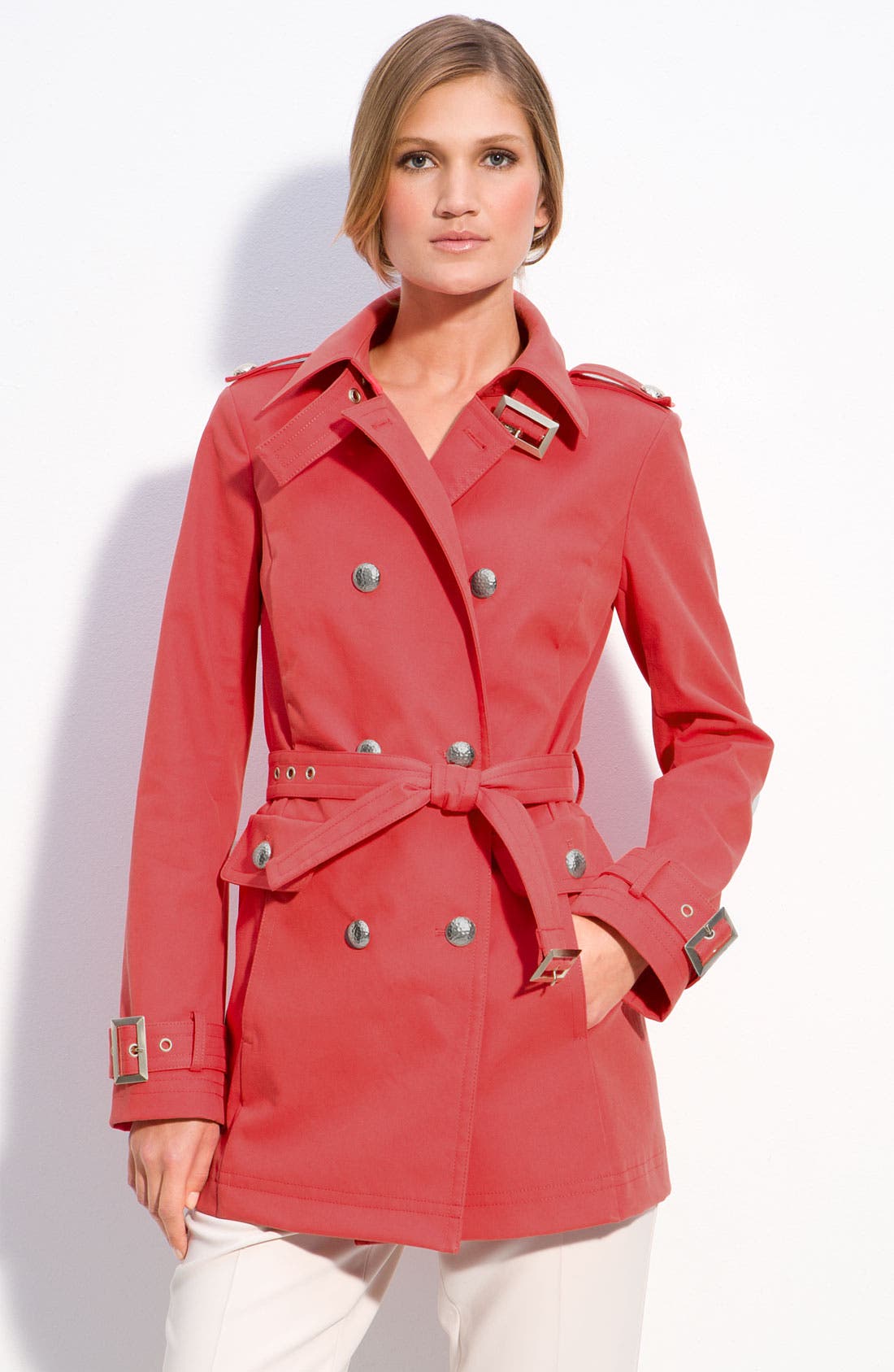 St. John Collection Belted Trench Coat Nordstrom