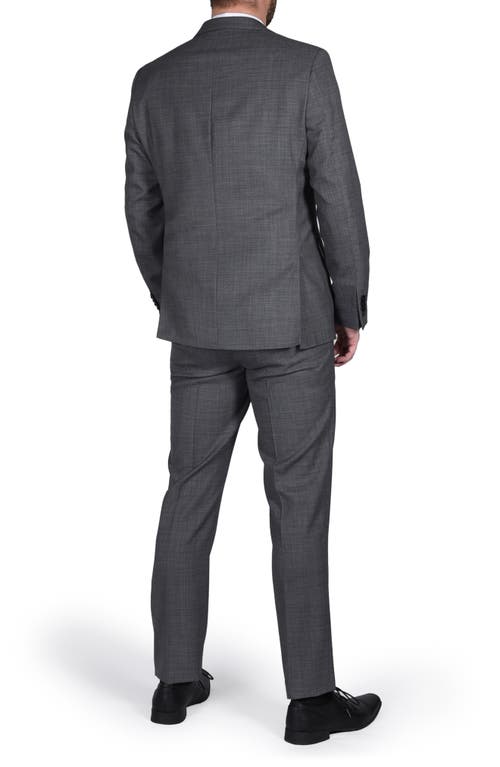 Cricketeer Birdseye Slim Fit Wool Blend Suit In Grey