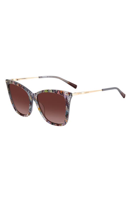 Missoni 54mm Cat Eye Sunglasses In Multicolor/burgundy Shaded