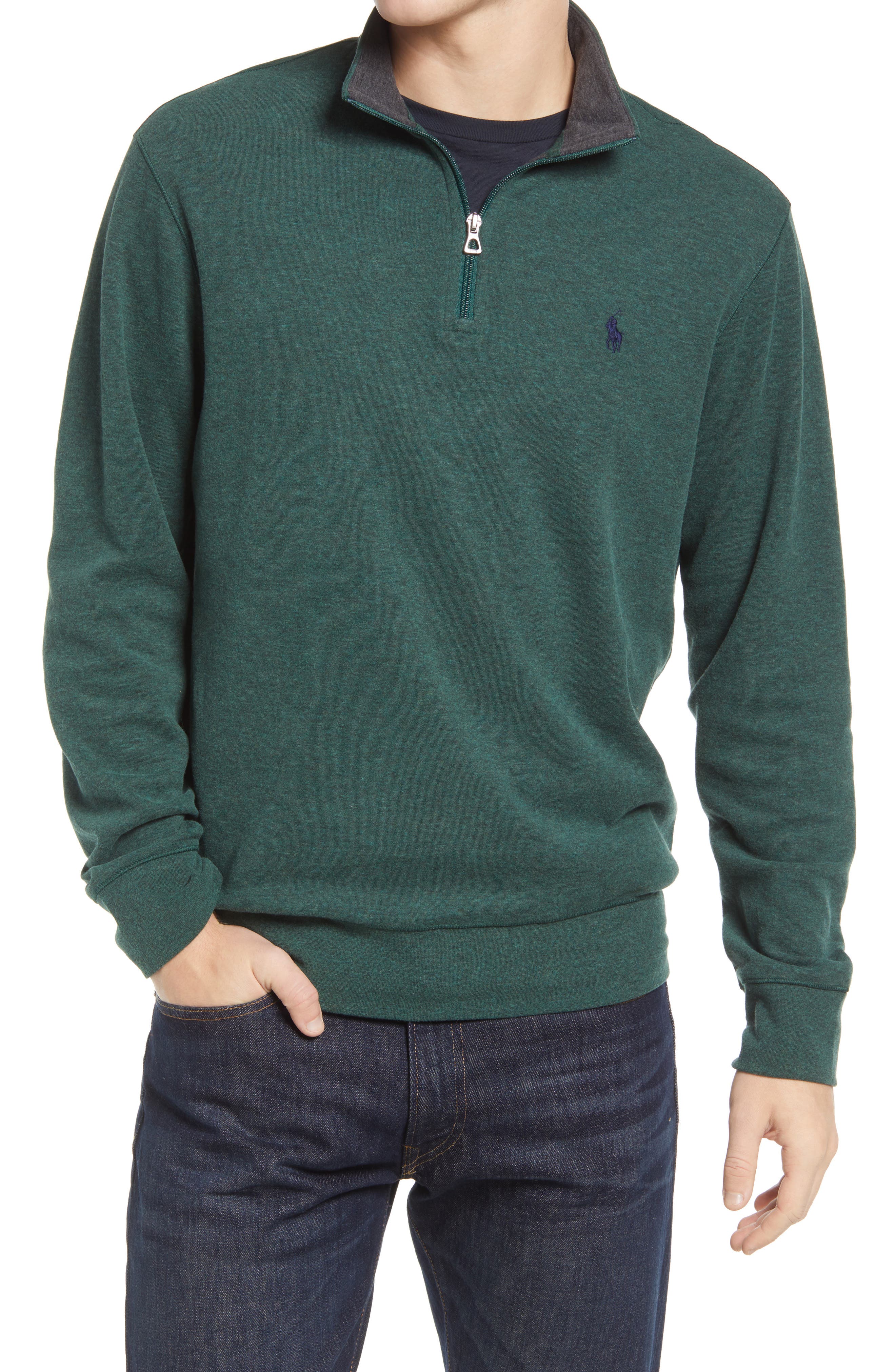 polo half zip pullover