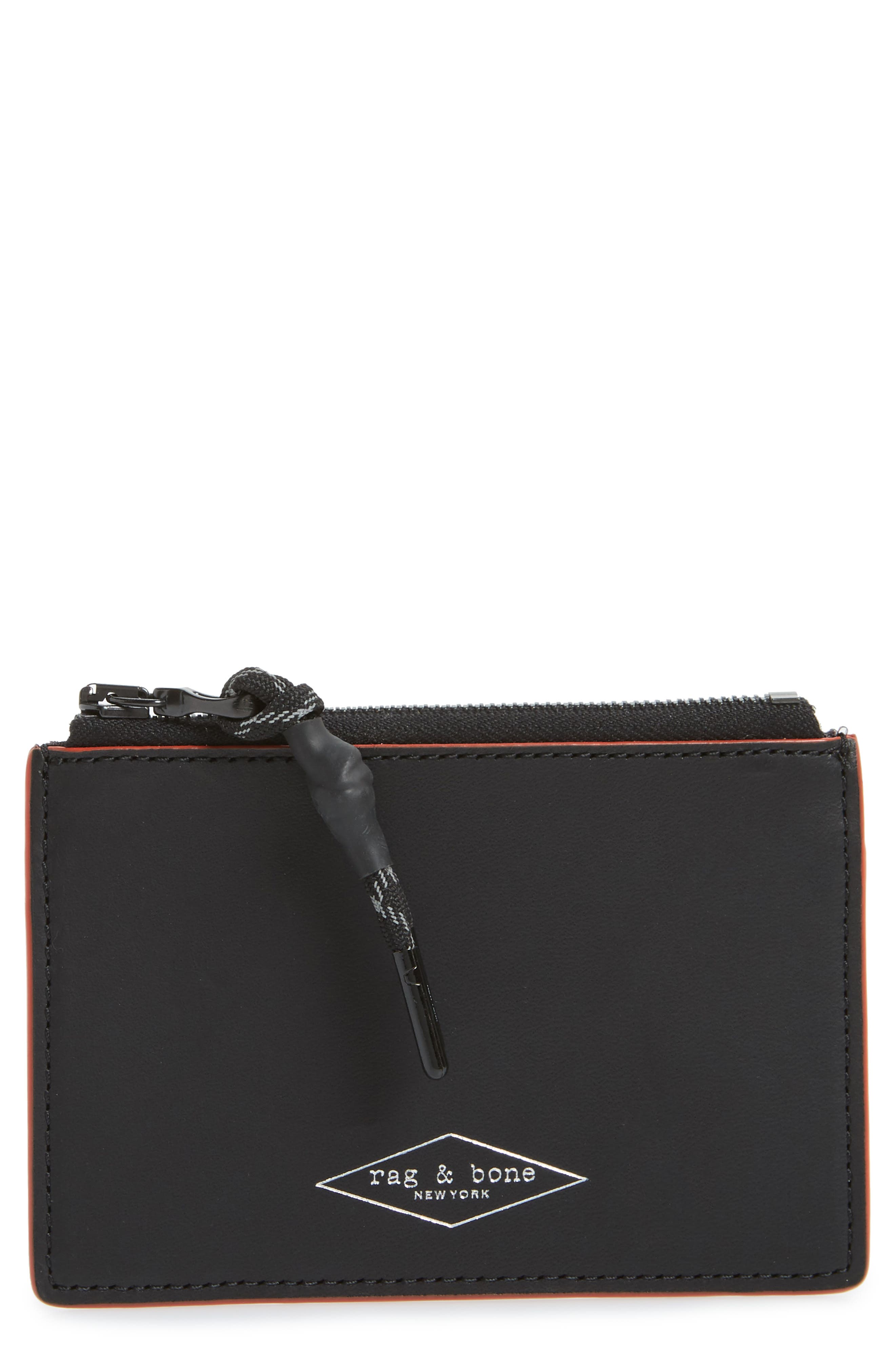 rag & bone Leather Zip Card Case Nordstrom