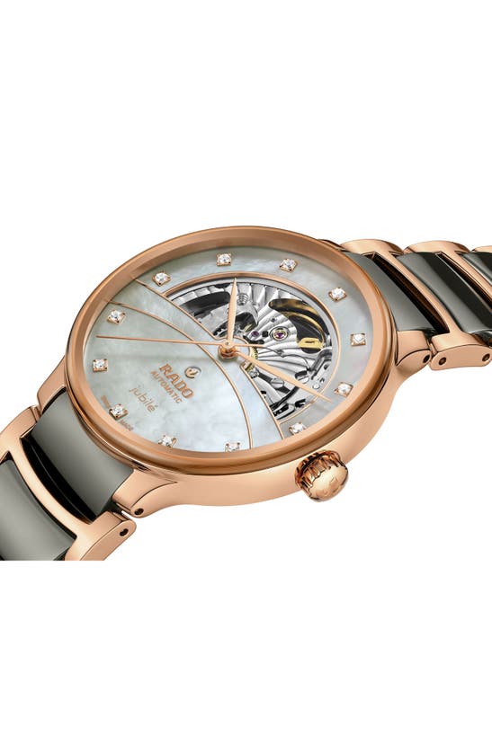 Rado Centrix Open Heart Automatic Watch, 39mm In Mother Of Pearl