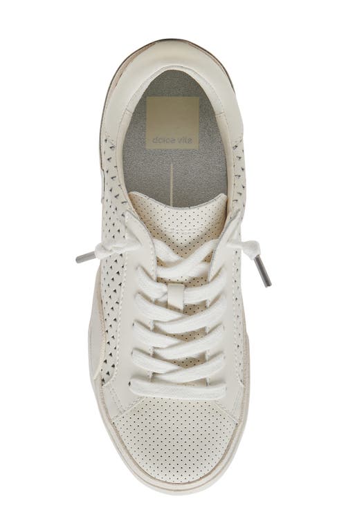 Shop Dolce Vita Zina Perforated 360 Slip-on Sneaker In White Perforated Leather