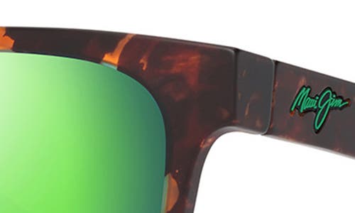 Maui Jim Punkikai 56mm Polarizedplus2® Square Sunglasses In Matte Dark Havana