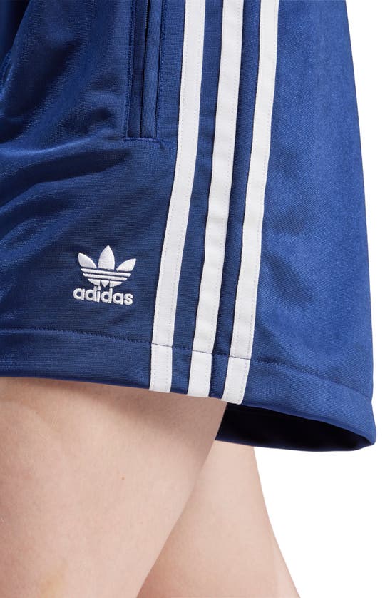 Shop Adidas Originals Firebird Recycled Polyester Shorts In Dark Blue