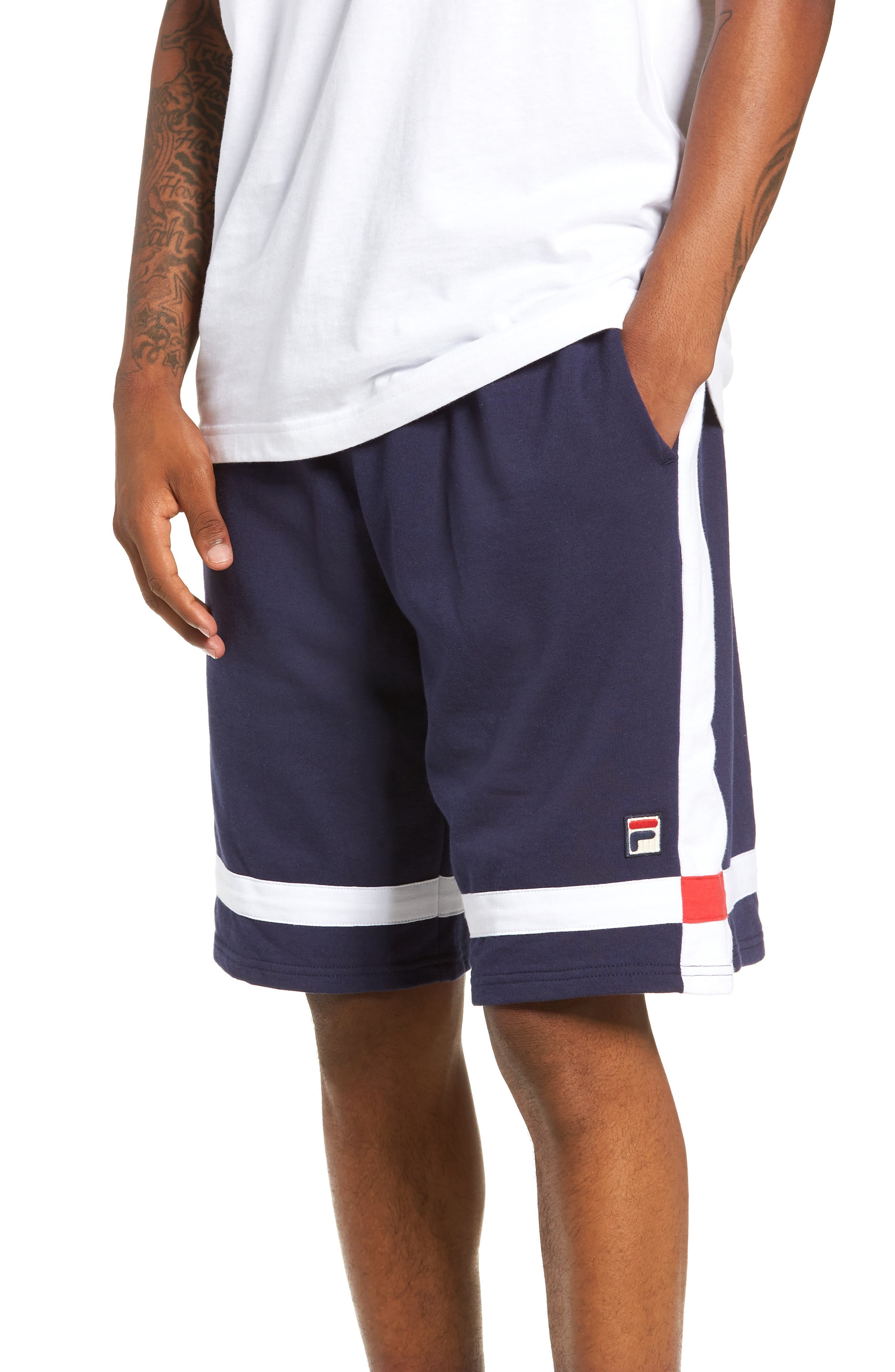 fila striped shorts