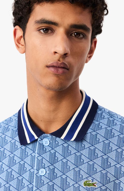 Lacoste Men's Classic Fit Monogram Polo - Xl - 6 In Rill/globe