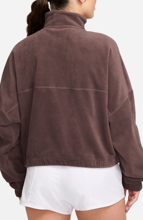 Nike One Therma-fit Half Zip Sweater In Sepia/white