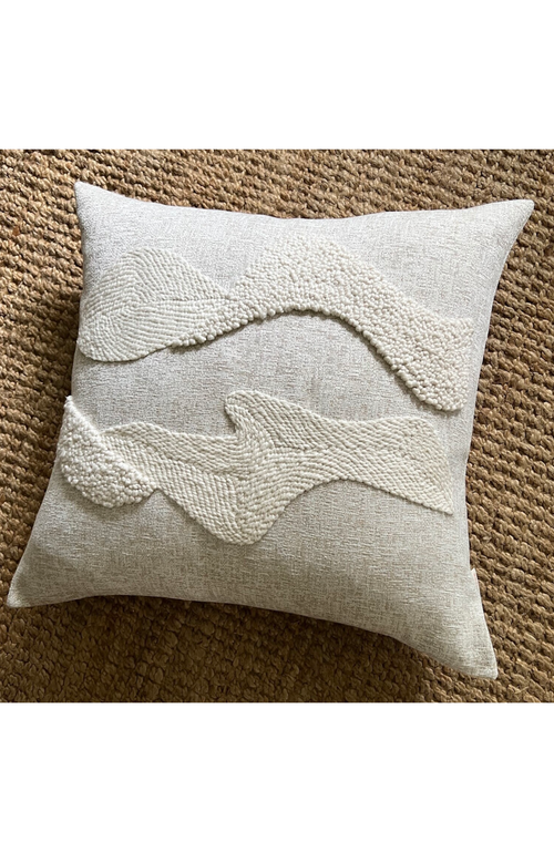 Cotton Tree Punch Needle Pillow- Landscapes Pattern In Natural - Cover Only