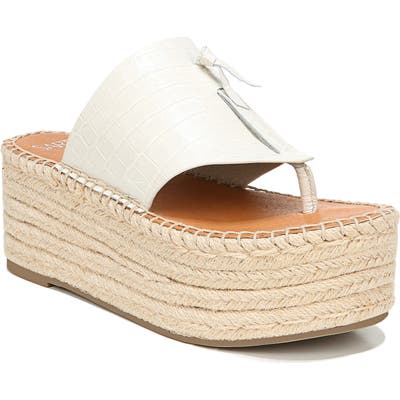 Sarto By Franco Sarto Malia Espradrille Wedge Slide Sandal, White