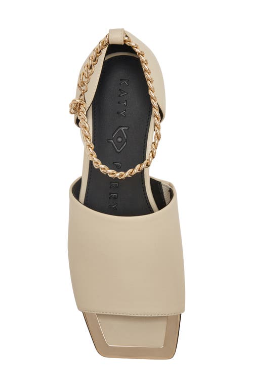 Katy Perry Caught Up Square Toe Anklet Sandal In Chalk