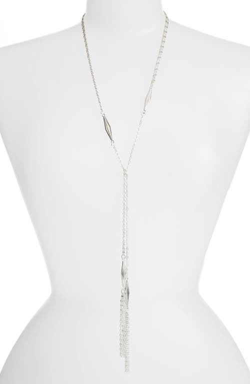 Karine Sultan Lariat Necklace in Silver