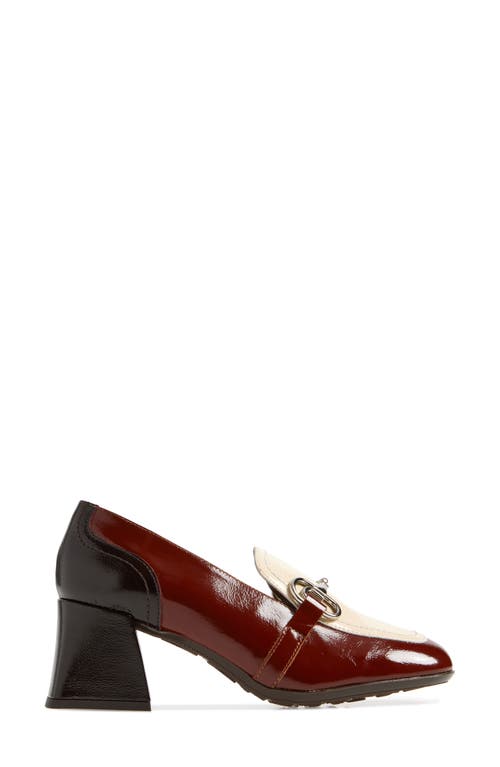 Wonders Moc Toe Bit Loafer Pump In Brown Cream Combo