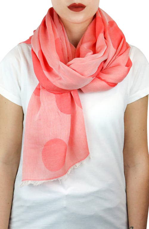 Reversible Yarn Dyed Fringe Scarf in Coral