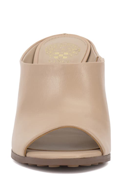 Shop Vince Camuto Brianda Open Toe Mule In Soft Buff