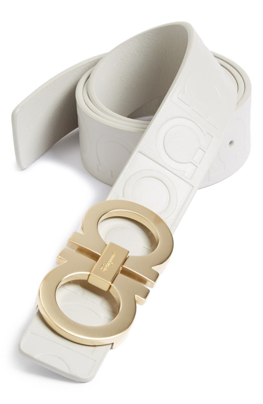 Salvatore Ferragamo Embossed Calfskin Leather Belt Nordstrom